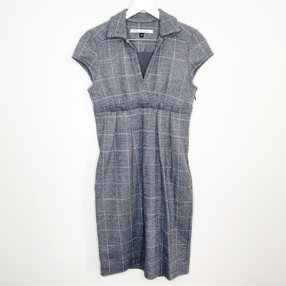 Diane VON FURSTENBERG Bund Wool Blend Short Cap Sleeve Dress Size 4
